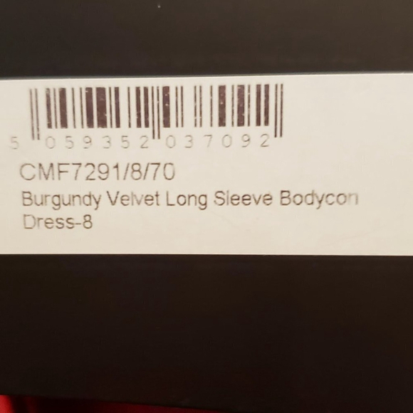 NWT Prettylittlething Red Velvet Bodycon Mini Dress  4 - Picture 5 of 7